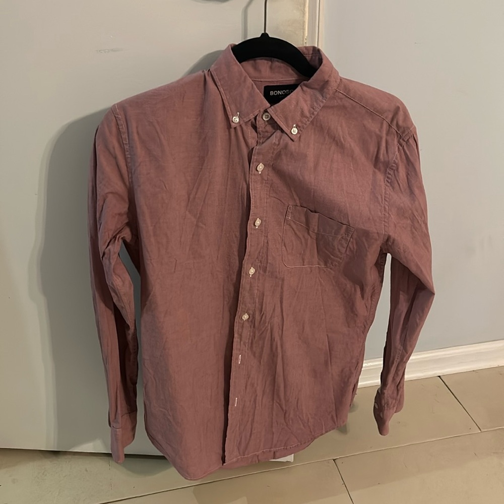 Bonobos red button down - small slim stretch